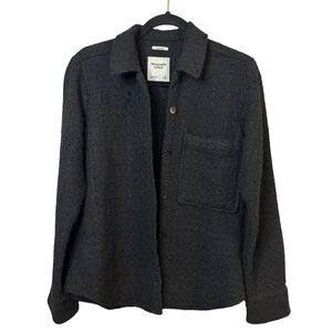 Women's Abercrombie & Fitch Black Oversized Jacket/Shacket XS
